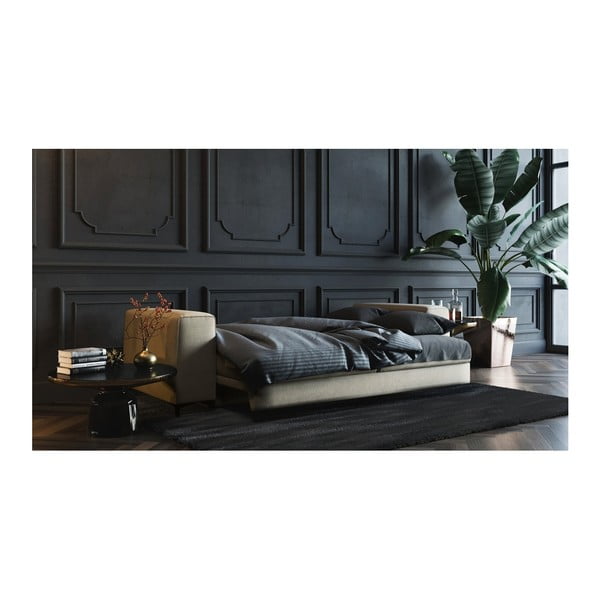 Gaiši bēšs izvelkamais dīvāns Devichy Rothe, 256 cm-image-3