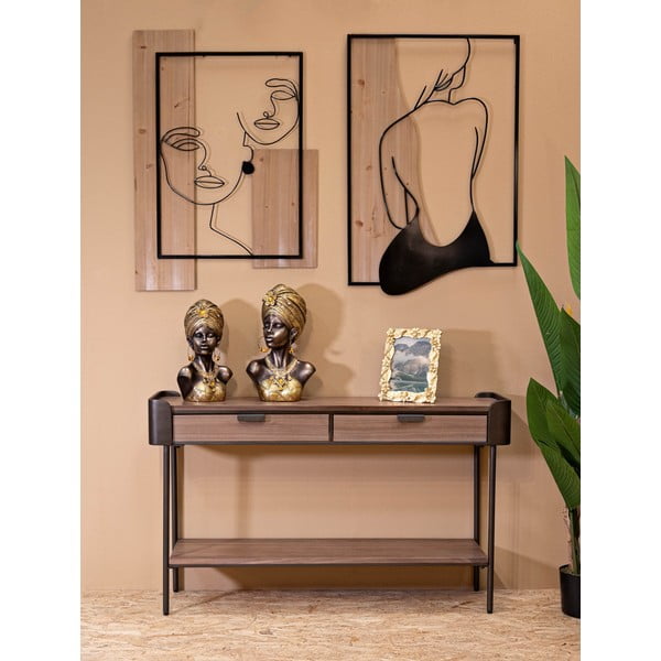 Brūns egles masīvkoka konsoles galds 31x120 cm Toronto – Mauro Ferretti-image-1