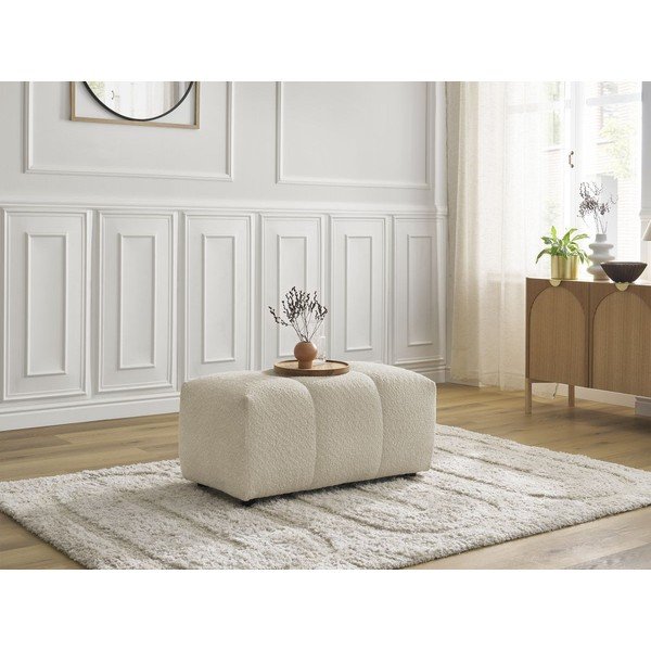 Bēšs kāju soliņš no buklē auduma Roxelane – Bobochic Paris-image-4