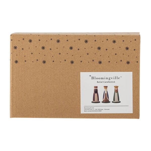 Koka svečturi ar Ziemassvētku motīvu (3 gab.) Betiel – Bloomingville-image-3