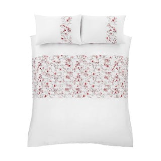 Balta un sarkana gultasveļa Catherine Lansfield Jasmine Floral, 200 x 200 cm