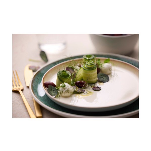 Balts/zaļš akmensmasas šķīvis ø 27 cm Gastro White/Green – Bitz-image-3