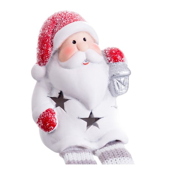 Sarkans/balts gaismas dekors ar Ziemassvētku motīvu Santa Claus – Casa Selección-image-1