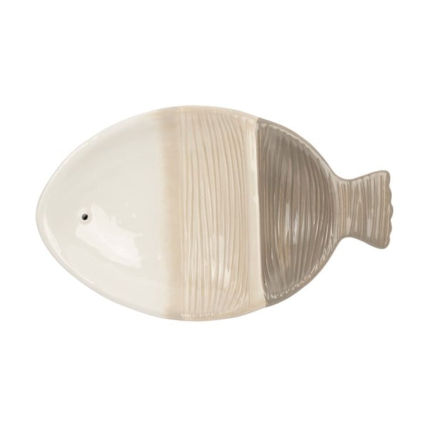 Balts/bēšs keramikas šķīvis Aquatic – Côté Table