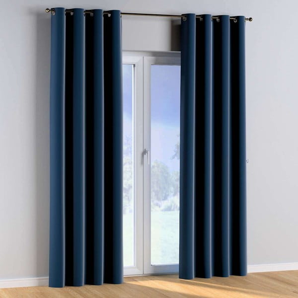 Zils aizkars 260x130 cm Posh Velvet – Yellow Tipi-image-1