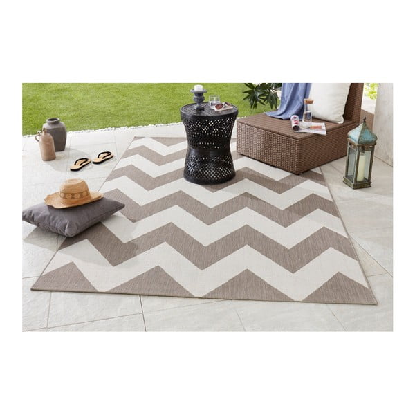 Bēšs un balts āra paklājs Bougari Unique, 160 x 230 cm-image-3