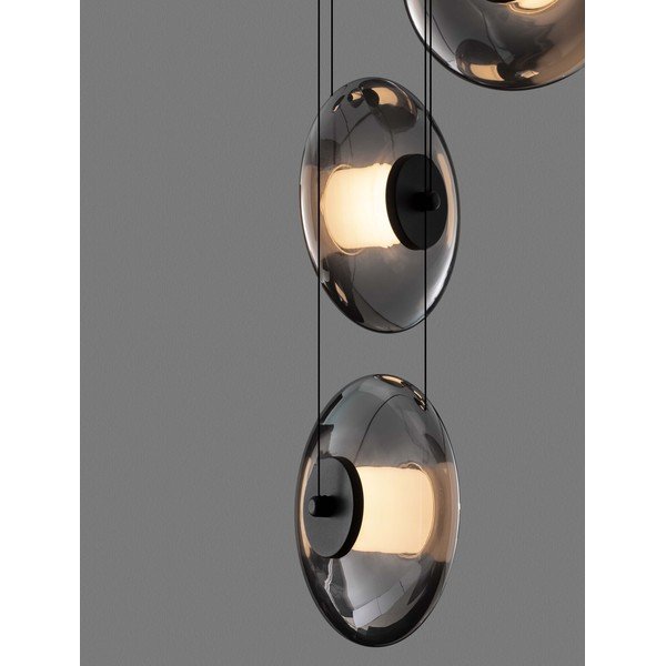 Matēti melna stikla LED piekaramā lampa ar regulējamu spilgtumu ø 40 cm Ballet – Nova Luce-image-2