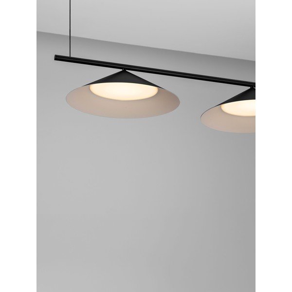 Matēti melna alumīnija LED piekaramā lampa Lui – Nova Luce-image-2