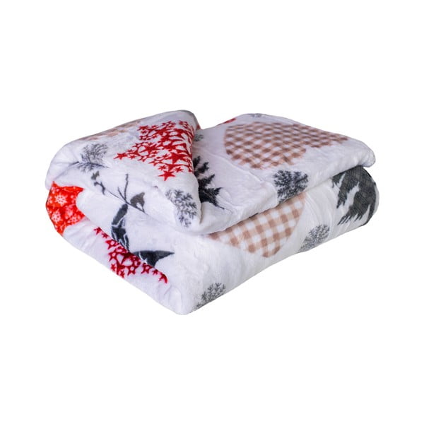 Ziemassvētku pleds no mikroplīša 200x150 cm Deer – My House-image-1