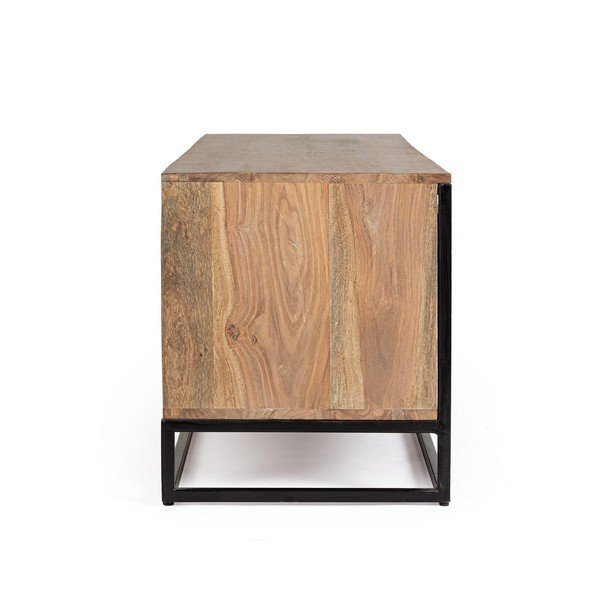 Dabīga toņa indiešu rožkoka masīvkoka TV galdiņš 175x50x45 cm Nartan – Bizzotto-image-4
