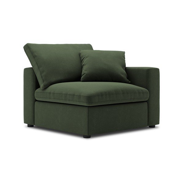 Tumši zaļa modulārā dīvāna stūra daļa Windsor & Co Sofas Galaxy, labais stūris-image-2