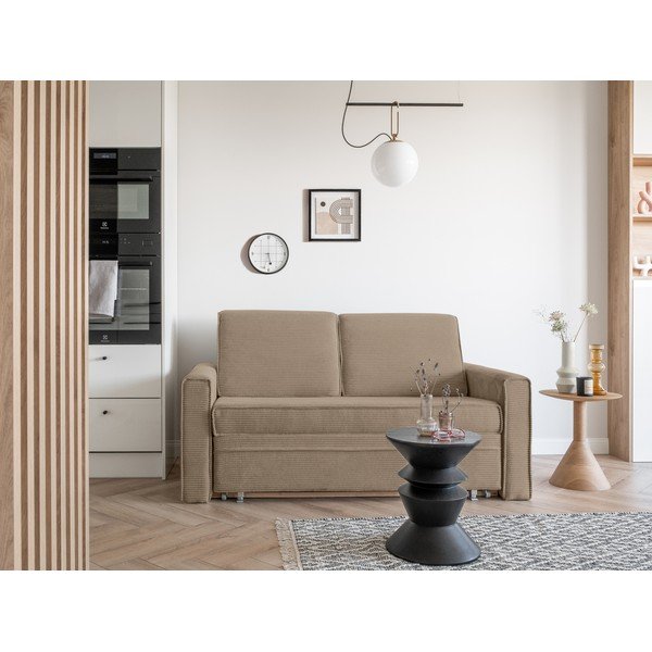 Bēšs izvelkamais dīvāns 168 cm Lucky Lucy – Miuform-image-1