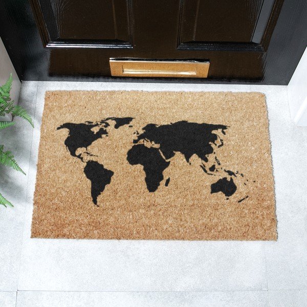 Kokosšķiedras kājslauķis 40x60 cm World Map – Artsy Doormats-image-2