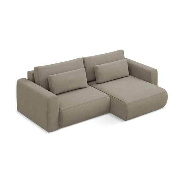 Gaiši brūns salokāms/ar uzglabāšanas vietu stūra dīvāns (ar labo stūri/ar zvilni) Kapua – Makamii-image-2