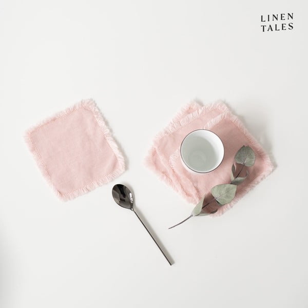 Gaiši rozā auduma paliktņi (4 gab.) – Linen Tales