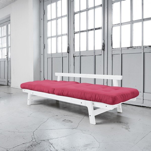 Dīvāns gulta Karup Step White/Magenta-image-3