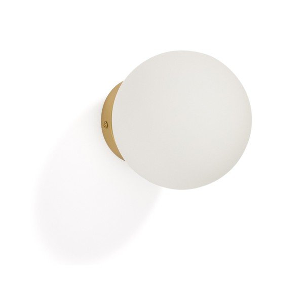 Balta/zelta krāsas sienas lampa ø 15 cm Brisia – Kave Home