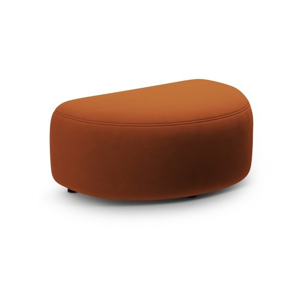 Terakotas oranžs samta kāju soliņš Kate – Micadoni 