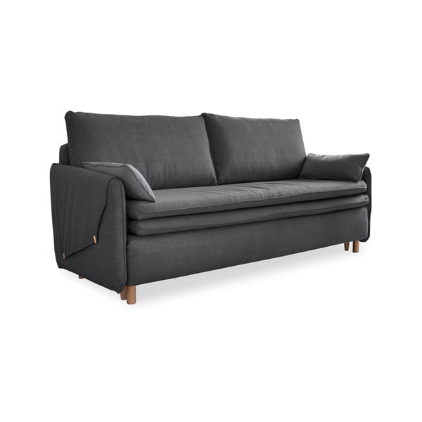 Tumši pelēks salokāms dīvāns 207 cm Simon – Miuform