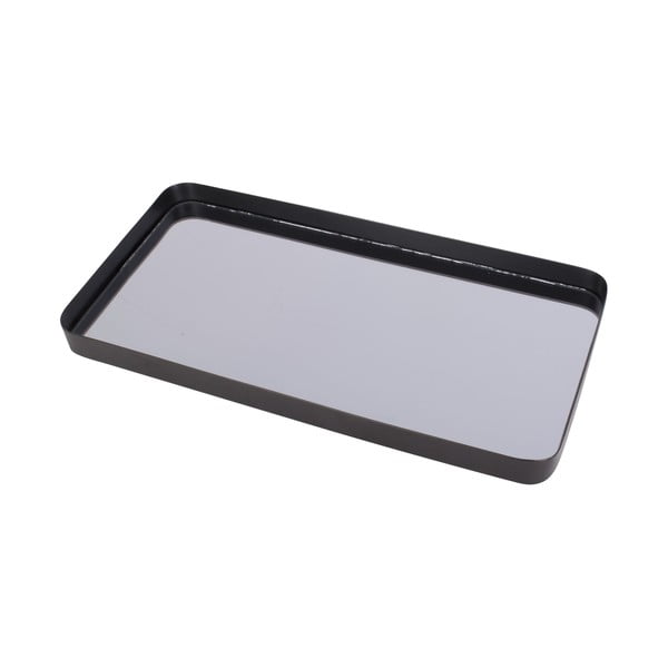 Melna paplāte ar dūmakainu spoguli PT LIVING Rectangle, platums 20 cm