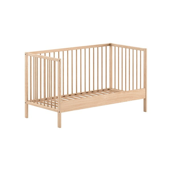 Dabīga toņa priedes masīvkoka bērnu gultiņa 70x140 cm DINO – Vipack-image-2