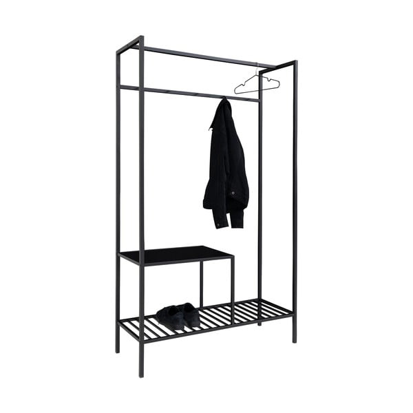 Melns daudzfunkcionāls skapis ar 2 plauktiem House Nordic Vita, 170 x 101 cm-image-2