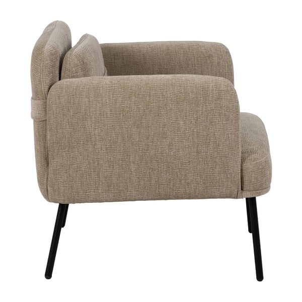 Bēšs atpūtas krēsls no šenila auduma Bind – Ixia-image-3