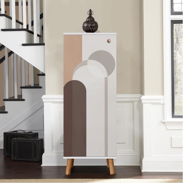 Balts skapītis 50x135 cm Vegas – Kalune Design-image-4