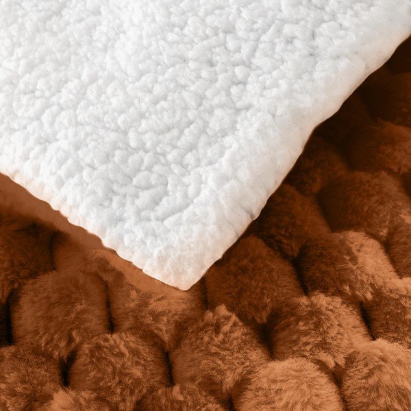 Gaiši brūns mikroplīša pleds 220x240 cm Frosty – douceur d'intérieur-image-4