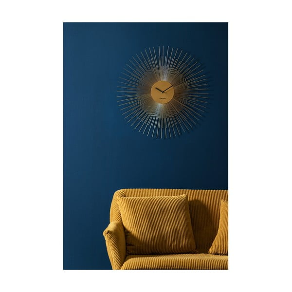 Sienas pulkstenis zelta krāsā Karlsson Peony Large, ø 60 cm-image-1
