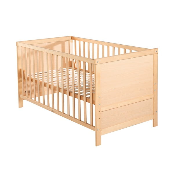 Dabīga toņa bērnu gultiņa 70x140 cm – Roba