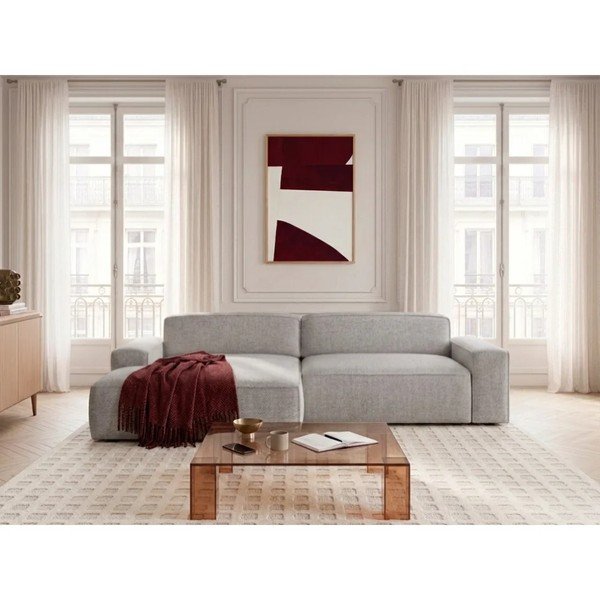 Pelēks salokāms/su elektriniu sėdynės reguliavimu stūra dīvāns (ar kreiso stūri) Abel – Bobochic Paris-image-3