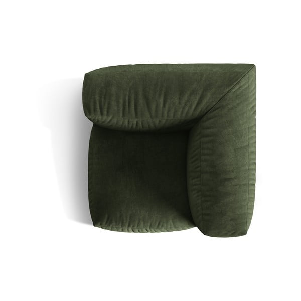 Zaļa samta modulārā dīvāna daļa (ar maināmu stūri) Martina – Micadoni -image-3