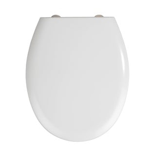 Balts tualetes poda sēdeklis ar vieglu aizvēršanu Wenko Rieti, 44,5 x 37 cm