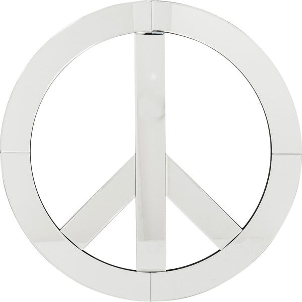Dekoratīvs sienas spogulis Kare Design Peace, diametrs 70 cm