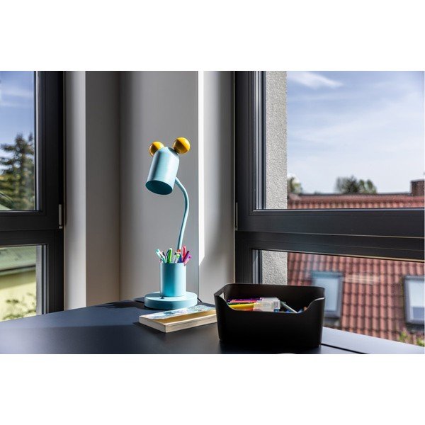 Gaiši zila galda lampa ar metāla abažūru (augstums 50 cm) Mouse – GTV-image-3