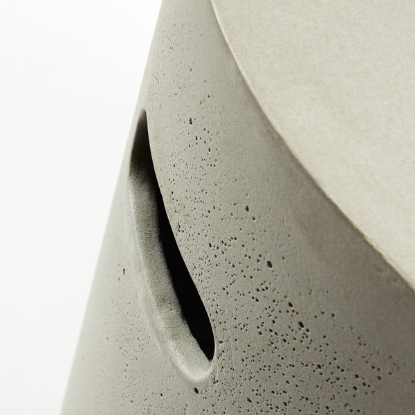 Pelēks cementa taburete La Forma Rhette-image-2