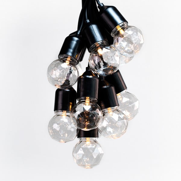 LED gaismiņu virtenes pagarinājums DecoKing Indrustrial Bulb, 10 gaismiņas, garums 3 m