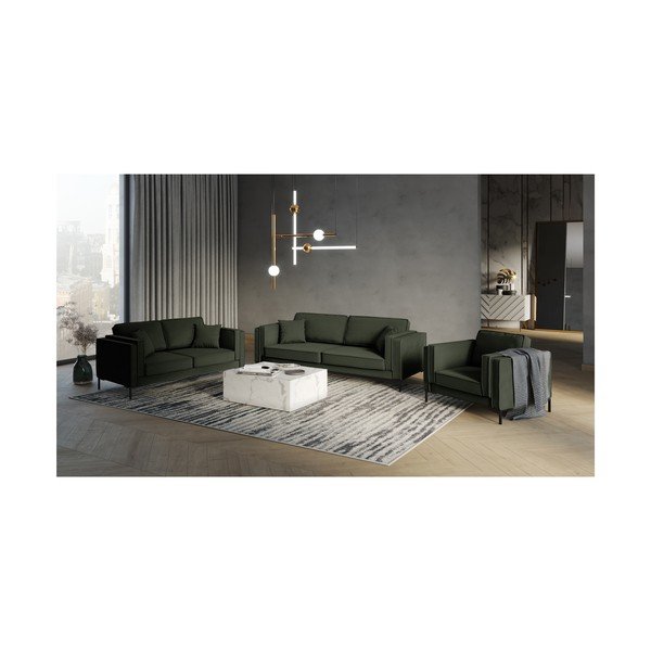 Tumši zaļš četrvietīgs dīvāns Milo Casa Attilio, 230 cm-image-4
