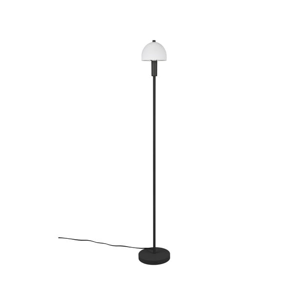 Melna stāvlampa ar stikla abažūru (augstums 120 cm) Glenn – Trio-image-2