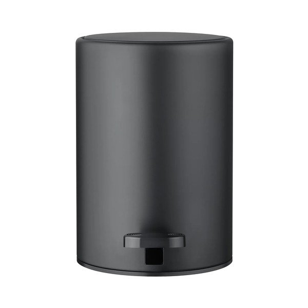 Matēti melna tērauda atkritumu tvertne ar pedāli 3 l Modo – Blomus