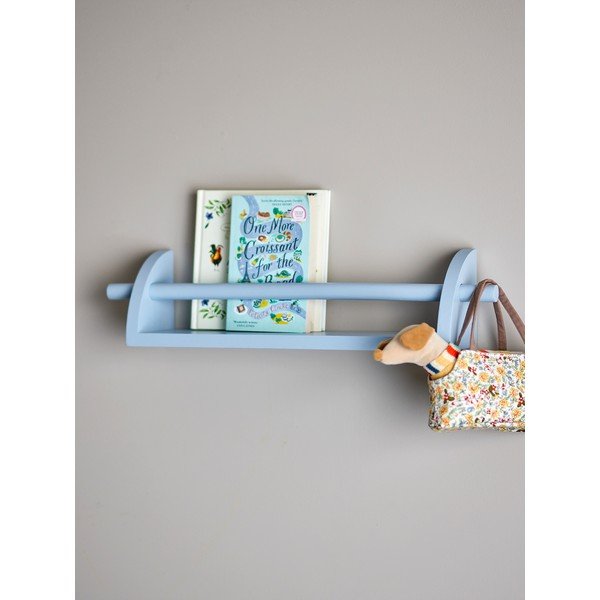Zils paulonijas masīvkoka bērnu plauktiņš 60 cm Mingus – Bloomingville Mini-image-1