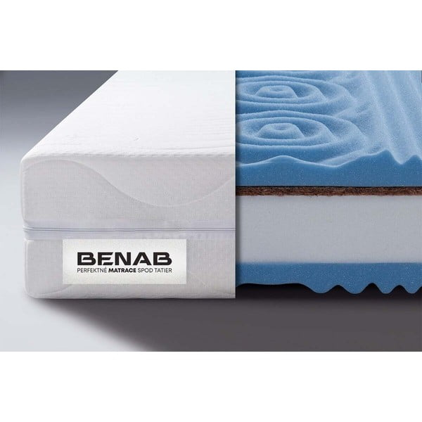 Vidēji ciets/īpaši ciets divpusējs putu matracis 140x200 cm BonLife HARD – BENAB-image-1