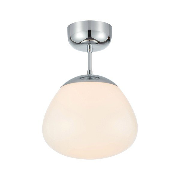 Balta/spīdīgas sudraba krāsas griestu lampa no opāla stikla ø25x35 cm Rise – Markslöjd