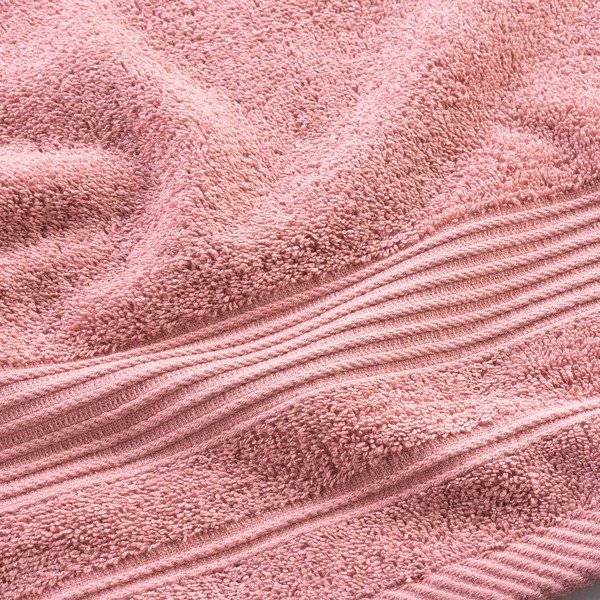 Rozā frotē kokvilnas dvielis 50x90 cm Tendresse – douceur d'intérieur-image-2