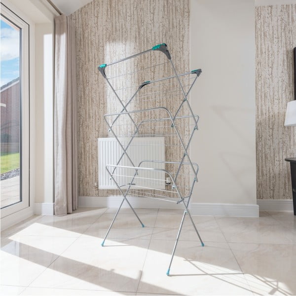 Trīs līmeņu drēbju žāvētājs sudraba krāsā – Addis-image-3