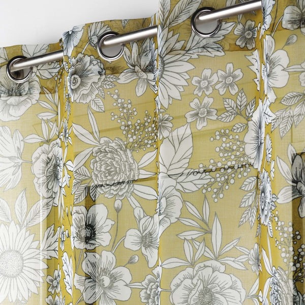 Okera dzeltens dienas aizkars 140x280 cm Milady – douceur d'intérieur-image-1