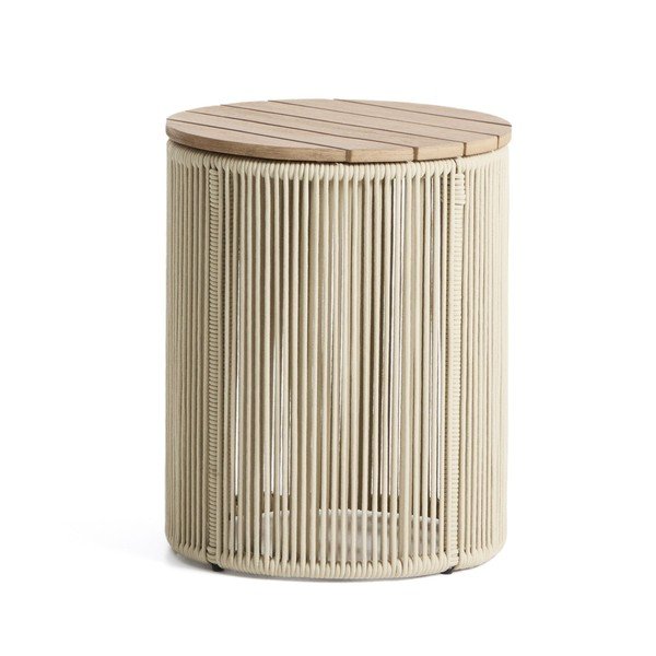 Apaļš dārza galdiņš ar akācijas koka galda virsmu ø 40 cm Dandara – Kave Home