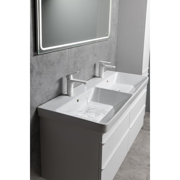 Balts stāvošs jaucējkrāns izlietnei Spy – Sapho-image-2