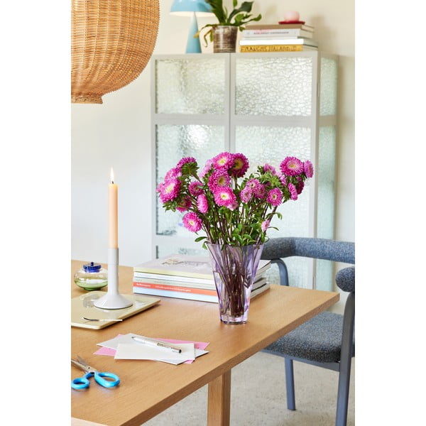 Violeta stikla rokām darināta vāze (augstums 18 cm) Bloom – Hübsch-image-2